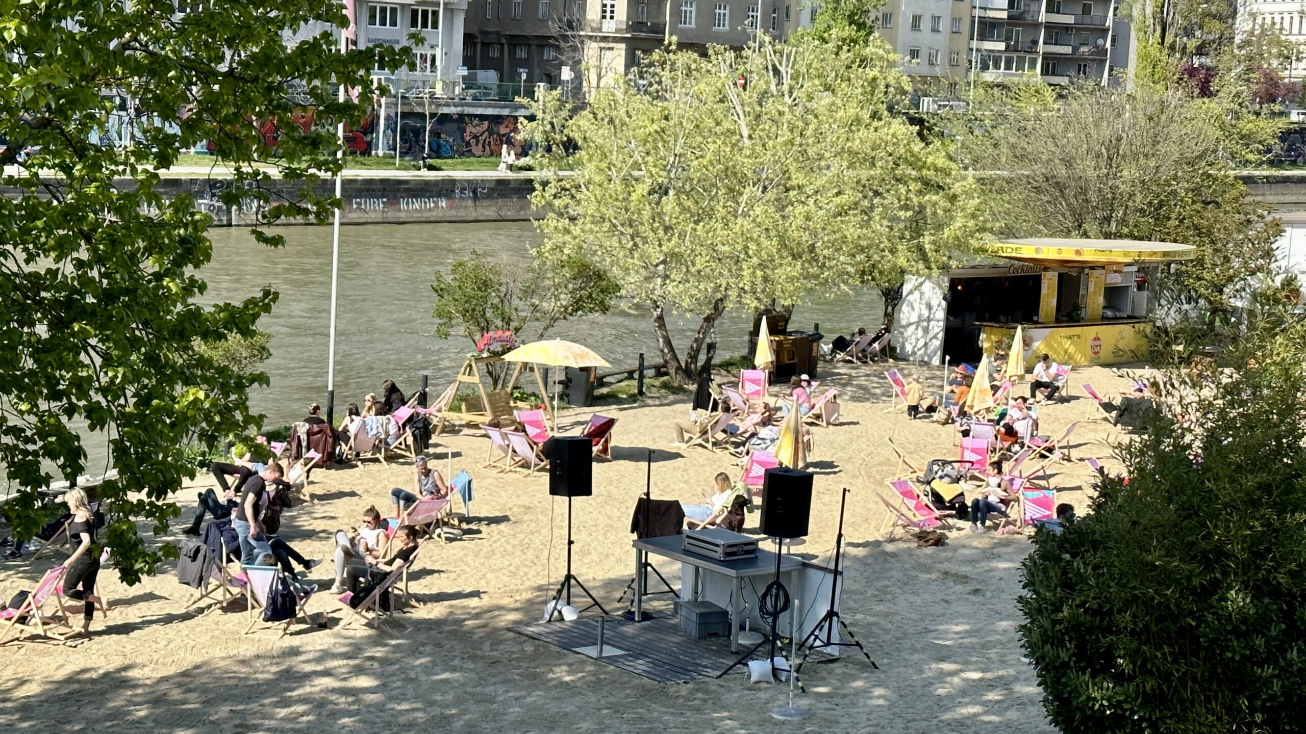 Beach in Vienna City - Erika Brown Tour Guide