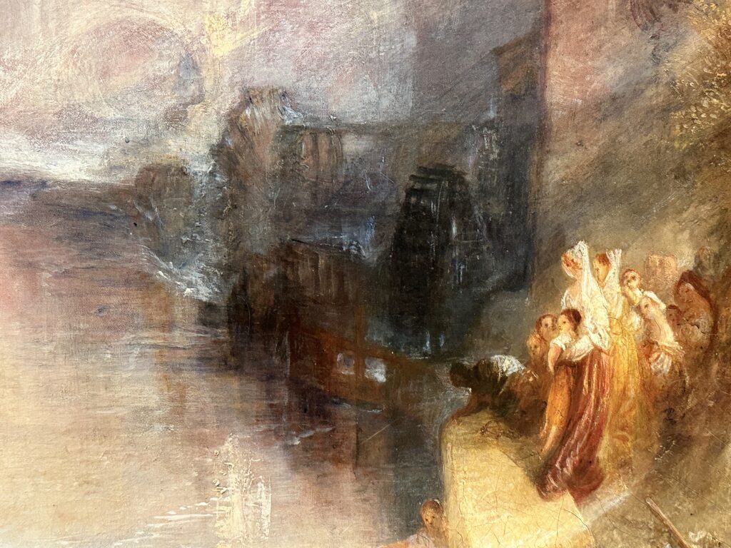 JMW Turner painting Ancent Rome, Agrippina Landing with the Ashes of Germanicus exhibited 1839 Oil paint on canvas - Erike Brown Tour Guide