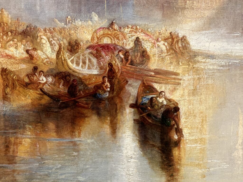 JMW Turner painting Ancent Rome, Agrippina Landing with the Ashes of Germanicus exhibited 1839 Oil paint on canvas - Erike Brown Tour Guide