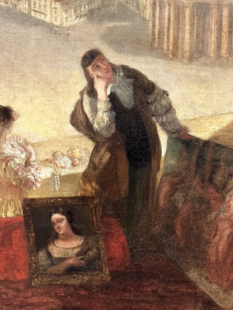 JMW Turner 1755-1851 Rome, from the Vatican. Raffael Accompanied by La Fornarina, Preparing his Pictures for the Decoration of the Loggia. exhibited 1820 Oil paint on canvas - Erika Brown Tour Guide