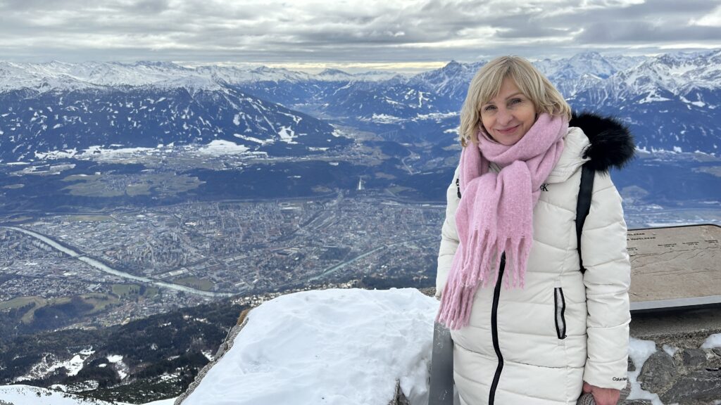 Erike Brown, Tour Guide on the Hafelekar Summit, 2,334m Innsbruck, Austria
